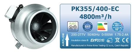 Prima Klima BLUE LINE PK355/400-EC Ventilator 4800m³/h 355/400mm