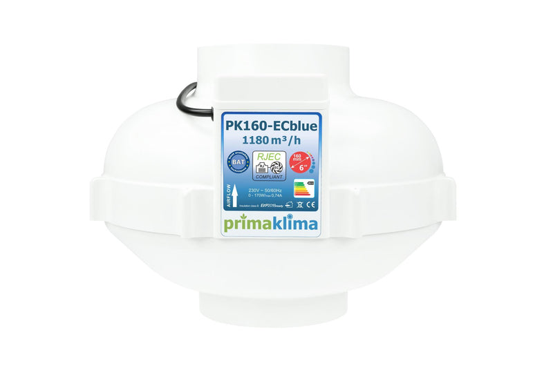Prima Klima PK160-ECblue Ventilator 1180m³/h 160mm with RJ45 socket for Control Unit